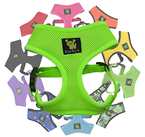 Image of Classic Dog Harness Innovative Mesh No Pull No Choke Design Soft Double Padded Breathable Vest for Eco-Friendly Easy Control Walking Quick Release Puppies Full Size Breeds Large Dogs (Large, Green)