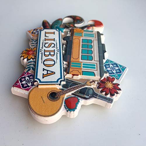 Miniatura 2 de Lisboa Portugal - Imán 3d Para Nevera, Recuerdo Turístico, Hecho A Mano, Resina, Manualidades, Calcomanías Magnéticas Para Decoración Del Hogar, Cocina, Regalo De Viaje
