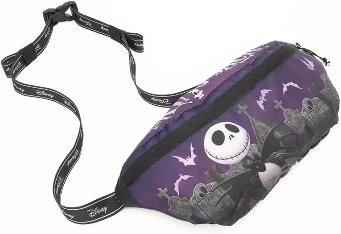 Nightmare Before Christmas Fanny Pack - Bundle of Jack Skellington Belt Bag with Dual Zippers Plus Water Bottle | "NBC" Waist Bag for Kids - Image 6