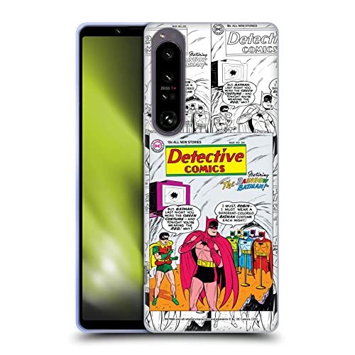 Head Case Designs sous Licence Officielle Batman DC Comics Arc en Ciel Costumes emblématiques des Bande dessinée Coque en Gel Doux Compatible avec Sony Xperia 1 IV