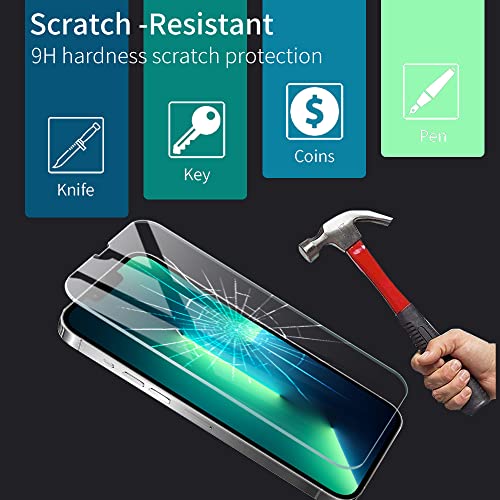 PaceBid [Pack of 2 Tempered Glass Compatible with iPhone 13 Pro Screen Protector + Tempered Glass Back - Image 3