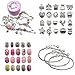 Bead Snake Chain Jewelry Gift DIY Charm Bracelet Making Kit Jewelry Making Supplies Set for Girls Teens HM361
