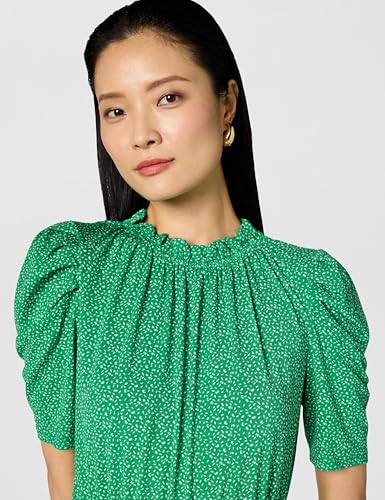 Image of Adrianna Papell Women's Ruffle Neck Short Sleeve Dress