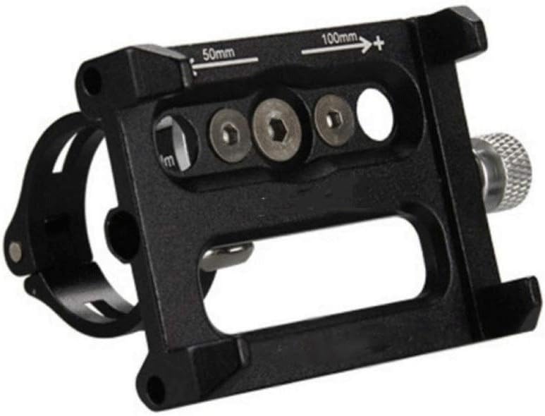 Bicycle & Motorcycle Phone Mount, Aluminum Alloy Bike Holder with 360° Rotation Adjustable forS 4 to 6.5 Inch (Black)