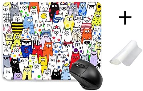 Amazon マウスパッド かわいい 猫 猫柄 萌え おしゃれ 人気 キャラクター イラスト カラフル マウスパッド キーボードカバー付き 22cm 18cm Hakanaii マウスパッド 通販