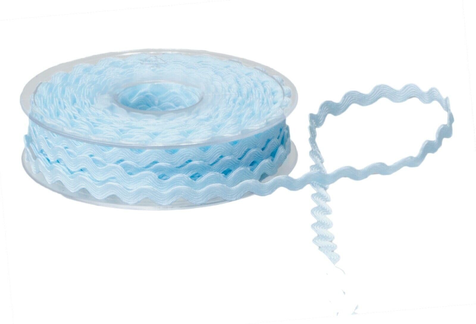 SUPER RIBBONS®™ - Full Reel 13mm Quality RIC RAC Ribbon/Braid/Trimming 20 Metre Reel -Baby Blue - Image 2