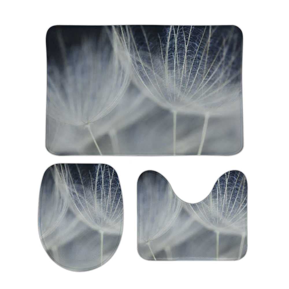 Ensemble tapis de salle de bain en peluche aspect velours élégant