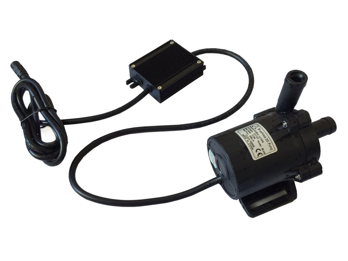 SHYSKY DC50K-12120S - Bomba de agua micro sin escobillas de 12 V CC, mini bomba sumergible de 54 W, 12 m, 1260 lph, bajo ruido para circulación de agua, presurización, refrigeración