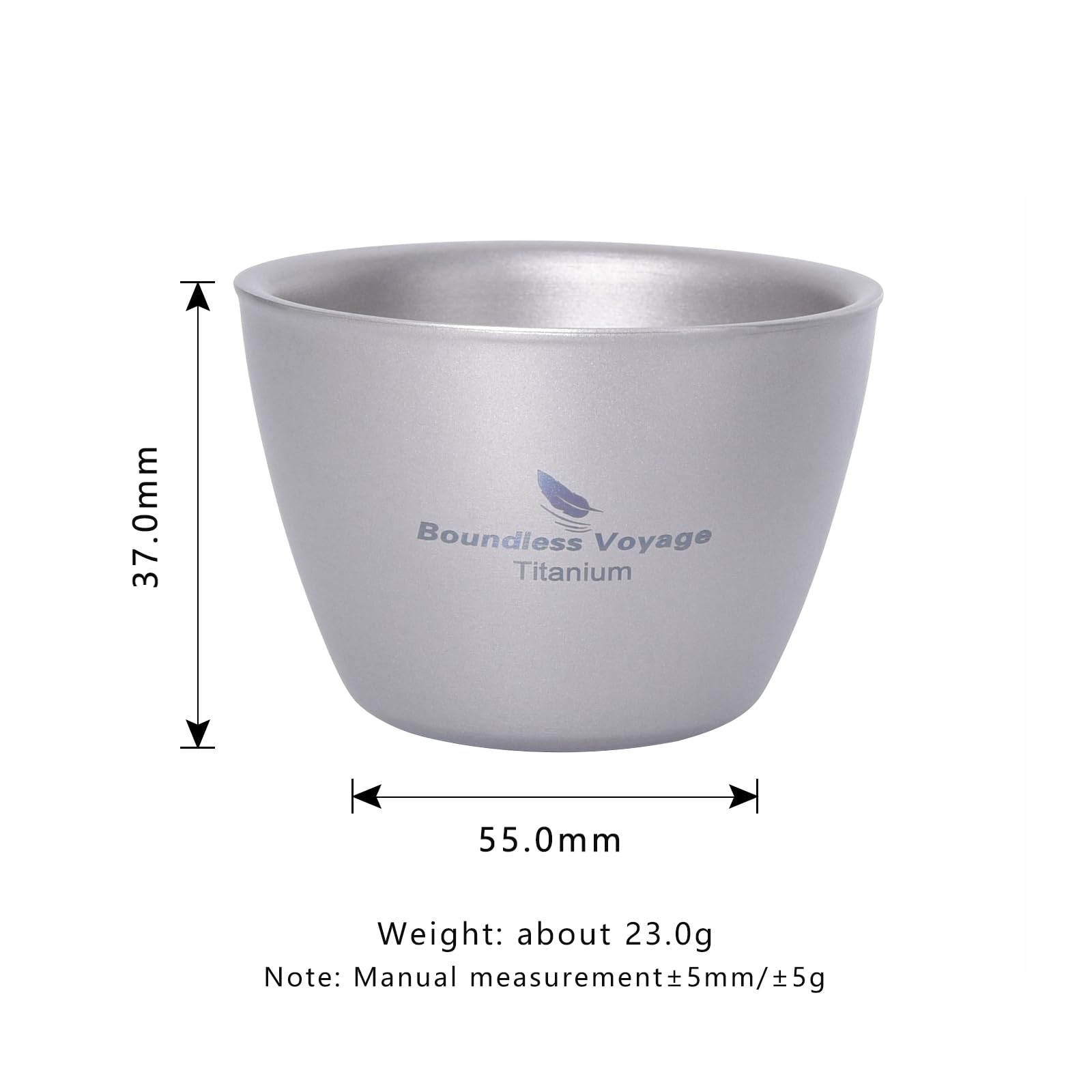 Boundless Voyage Tasses à thé en titane à double paroi Ti3089D