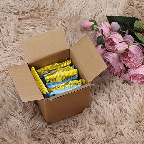 CRUGLA 4x4x4 Shipping Boxes for Small Business, Corrugated Mailing Box, 25 Packs