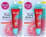 eos Medicated Lip Balm - The Fixer | Lip Care to Repair and Protect Chapped and Dry Lips | Instant Cooling and Pain Relief with Natural Ingredients | 0.35 oz (Pack of 2)