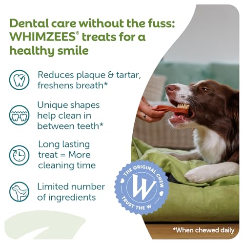 WHIMZEES By Wellness Toothbrush, Month Box, Natural and Grain-Free Dog Chews, Dog Dental Sticks for Medium Breeds, 30 Pieces (One Month Supply), Size M - Image 4