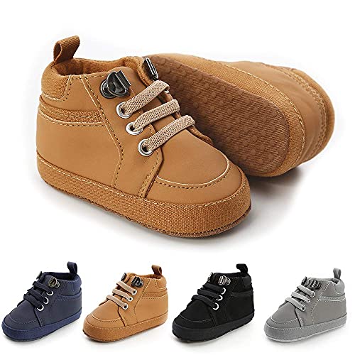Meckior PU Leather Infant High Top Sneakers