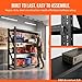 Heavy Duty 4-Tier Garage Shelving Unit, Metal Storage Rack, Industrial Adjustable Steel Shelves for Garage, Warehouse, Basement Organization (Black, 71