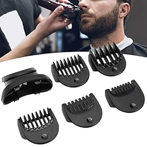 AYNEFY Rasierer-Trimmerkopf, Elektrischer Rasierer-Trimmerkopf + 5-teilige Führungskämme 1/2 / 3/5 / 7 Mm Des Pakets Trimmer-Set Passend für Braun Series 3