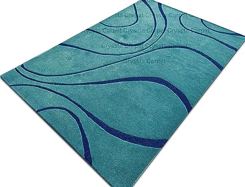 Image of Soft Pure Woolen Modern Collection Tufted Carpet for Living Room,Bedroom'Kitchen and Hall (5 X 7) Feet