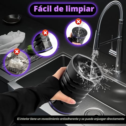Miniatura 4 de Espumador De Leche Electrico, 4 En 1 Espumador Leche Electrico, Milk Frother Para Espumar Leche Fría Y Caliente, Calentador De Leche Electrico Con Apagado Automático, Calienta Leche Electrico
