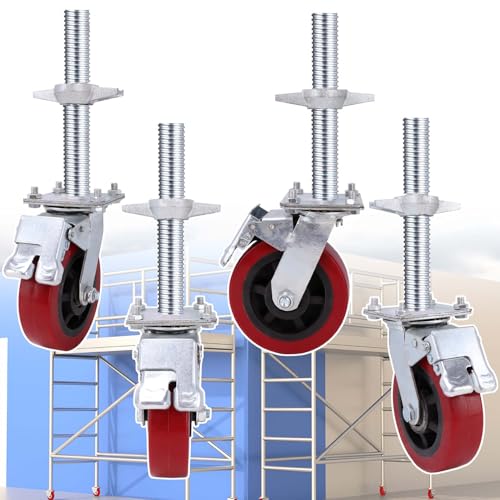 4 Pack Adjustable Scaffolding Wheels Set
