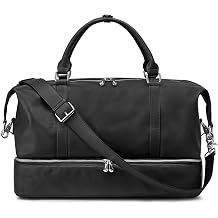 Women Genuine Leather Weekender Bag Overnight Carryon Weekend Travel Duffel Tote