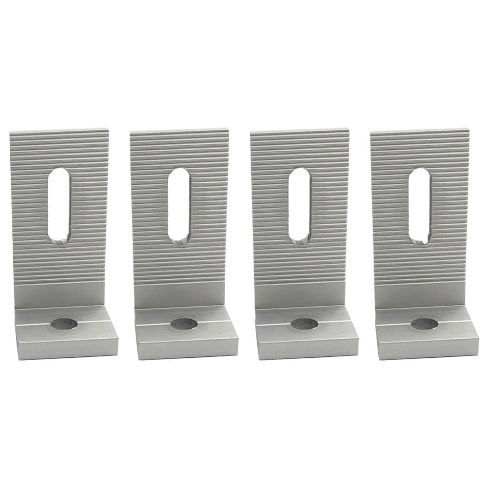 Bjnuylkerd 4Pcs 90° Solar Connector Aluminum Alloy Pv Connection Accessory For Rooftop Photovoltaic Brackets & Home Rails(4Pcs)