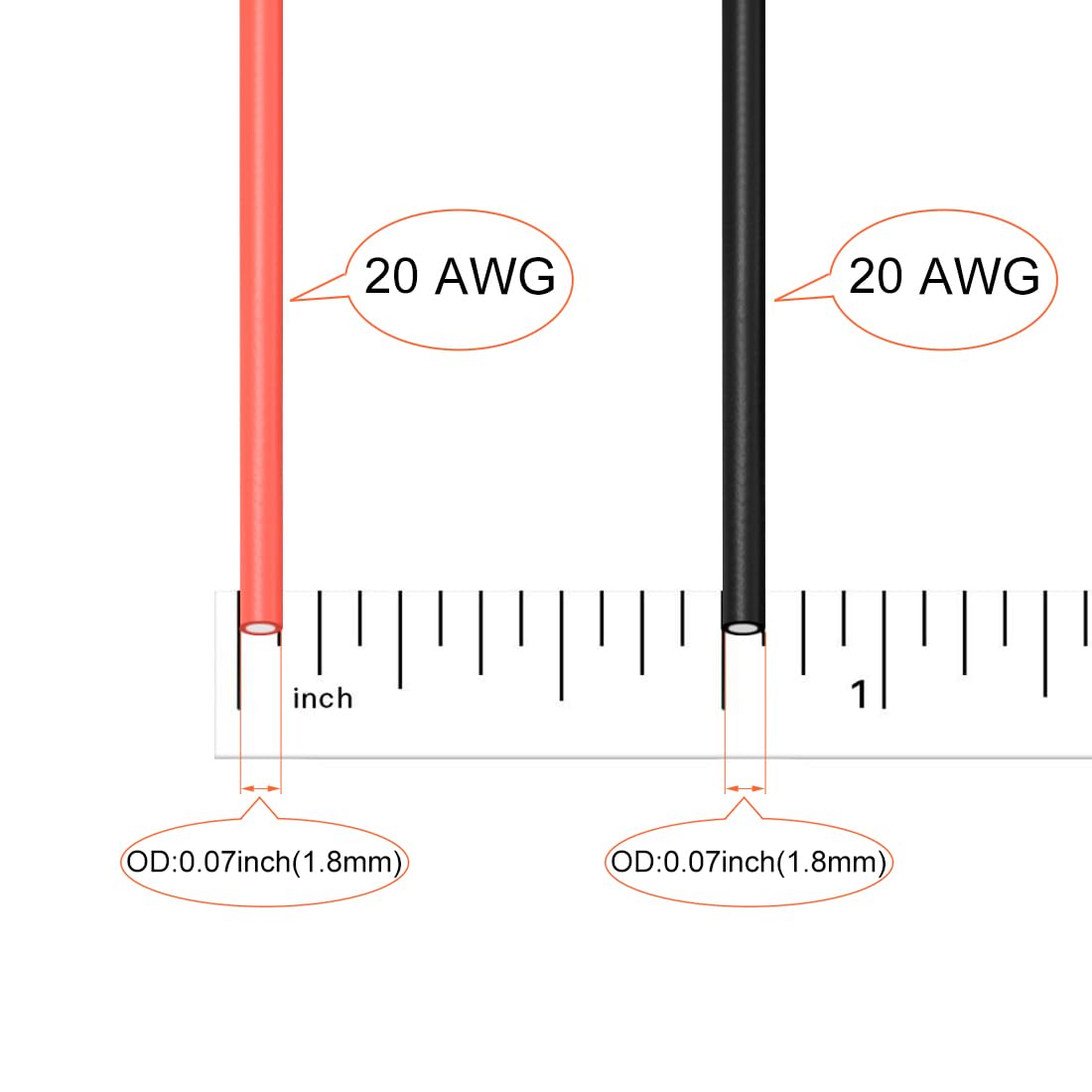 Sourcing Map Fil électrique En Silicone De 0,91 M / 2,54 M / 2,54 M / 2