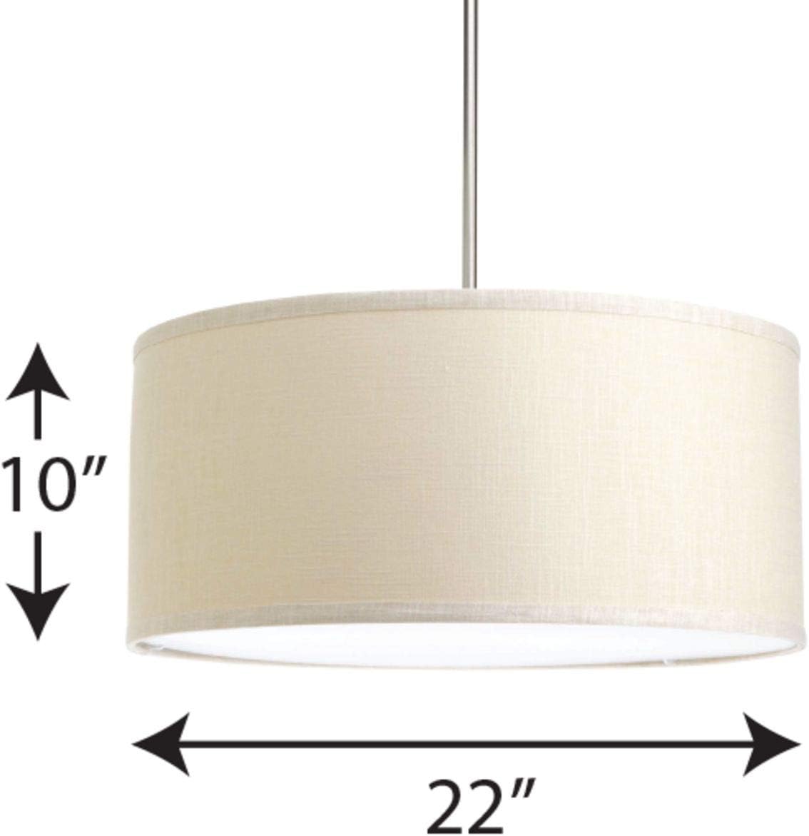Progress Lighting P8830-56 Accessory Fabric Shade, 22", Khaki