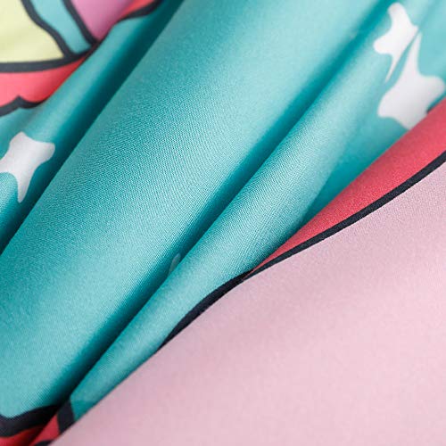 Roscloud Kids Unicorn Twin/Full Comforter Sets Rainbow Mermaid Girls Pink Bedding Sets - Alpaca Cat Cloud Diamond Flower Stars Quilt Set Bedspread - 72X86 Inch (Comforter*1 Pillowcase*2) #TOP6