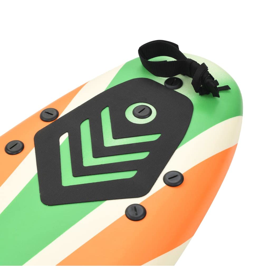 Surfbrett 170 cm Bumerang mit XPE-Deck und EPS-Schaumkern, Softtop Wellenreiter Board für Anfänger, inklusive Leash und 3 Kunststoff-Finnen, ideal für Surfspaß auf dem Wasser