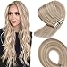 VeSunny 14" Tape in Blonde Highlights Hair Extensions Human Hair #18/613 Silky Straight Blonde Tape in Human Hair Extensions 20Pcs/50G/Set