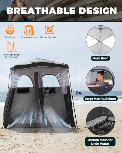 KingCamp Instant 2-Room Shower Tent