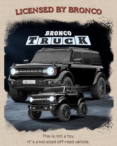 First Ride On 24V Ride on Toys for Big Kids, 2 Seater Licensed Ford Bronco Base Ride on Car, Electric Car for Kids with - Additional View