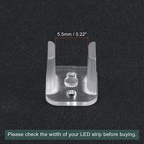 Image of MECCANIXITY LED Neon Mounting Clips, Fixing Clamps Holder for 8mm Neon LED Strip Pack of 100