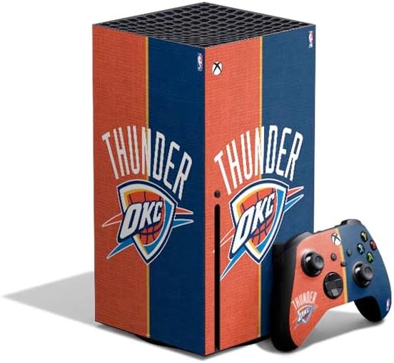 Skinit Decal Gaming Skin Compatible with Xbox Series X Bundle - Officially Licensed NBA Oklahoma City Thunder Large Logo Design