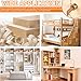Bykonh 5/16-18 x 25mm Wood Inserts Bolt Furniture Screw in Nut Threaded Fastener Connector Hex Socket Drive for Wood Furniture, 25 PCS