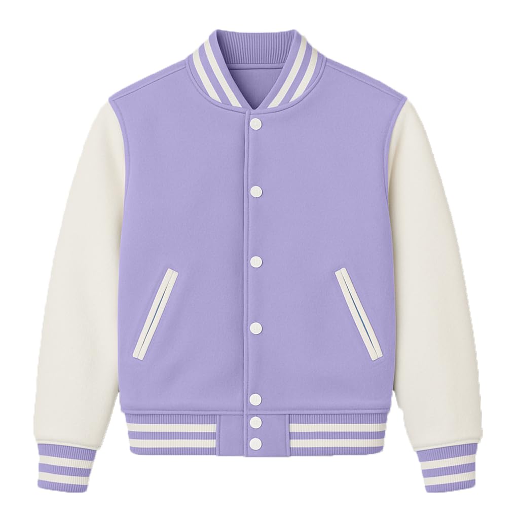 drobe Cotton Blend Standard Length Long Sleeves Winter Wear Solid Varsity Jacket For Men and Women-picture-10