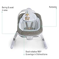 Vista 14 de Ingenuity Anyway Sway 5-Speed Multi-Direction Portable Foldable Baby Swing & Infant Seat with Vibrations, Nature Sounds, 0-9 Months 6-20 lbs (Ray)