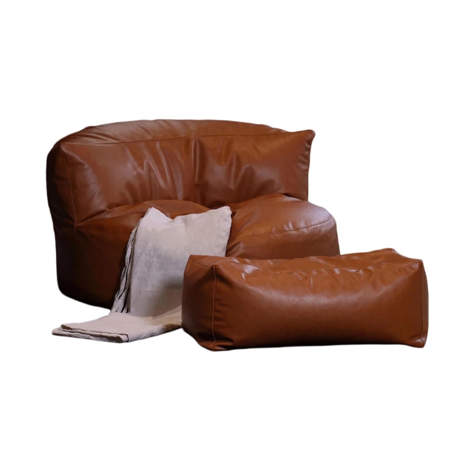 WQQYU6HKF sofa chair Single Lazy Sofa Tatami Floor Chair Lounge for Living Room and Balcony living room chair(Bruin)