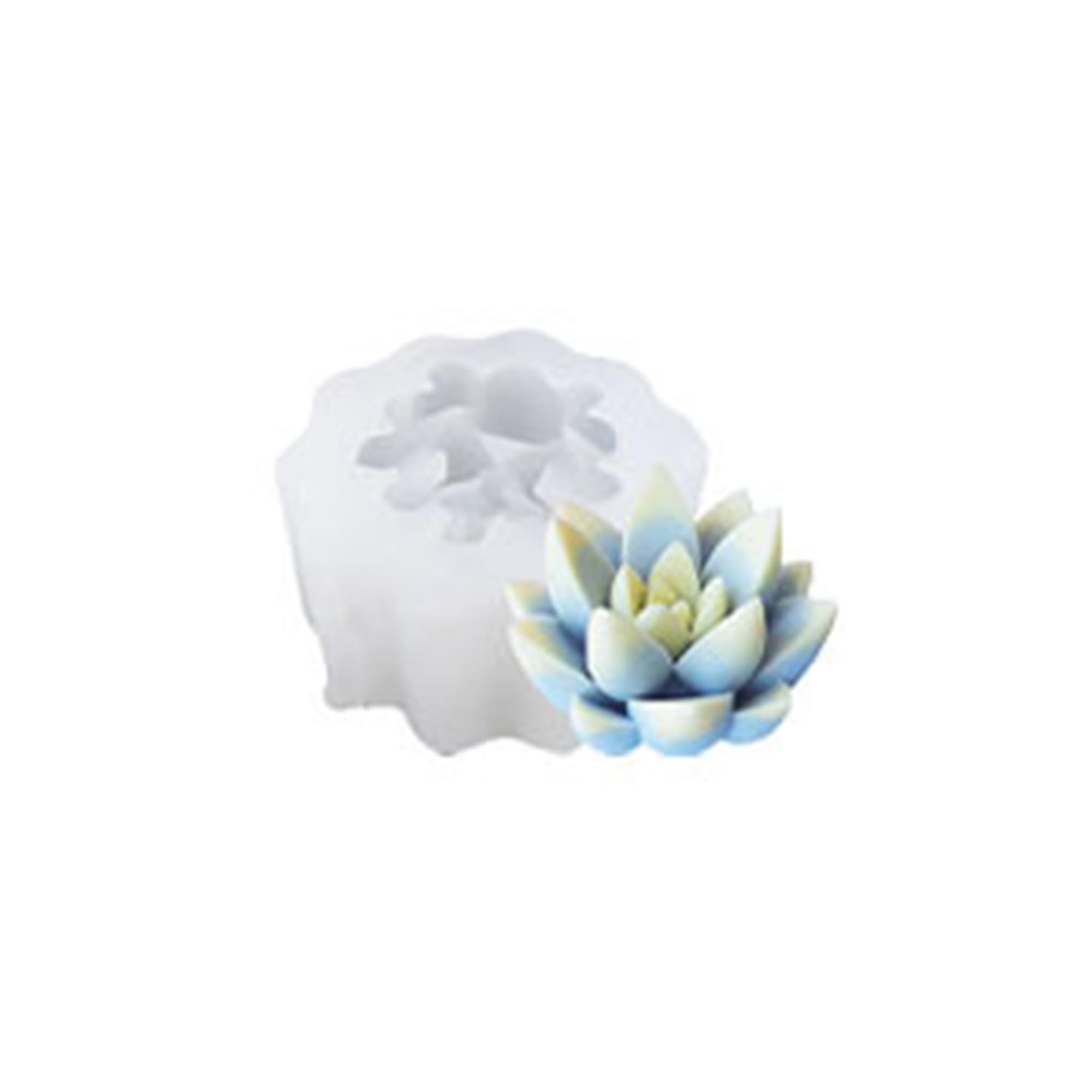 Moule silicone succulente rosette forme goutte, moule savon artisanal à relief végétal, moule bougie parfumée chambre parentale, moule résine époxy déco coiffeuse