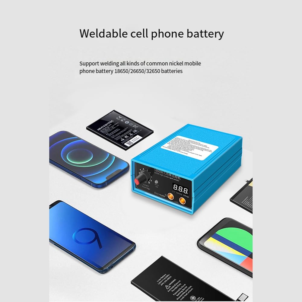 Geuxe 5000W Spot Welder Portable High Power Spot Welder Mini Handheld Spot Welding for 18650/26650/32650 Battery US Plug