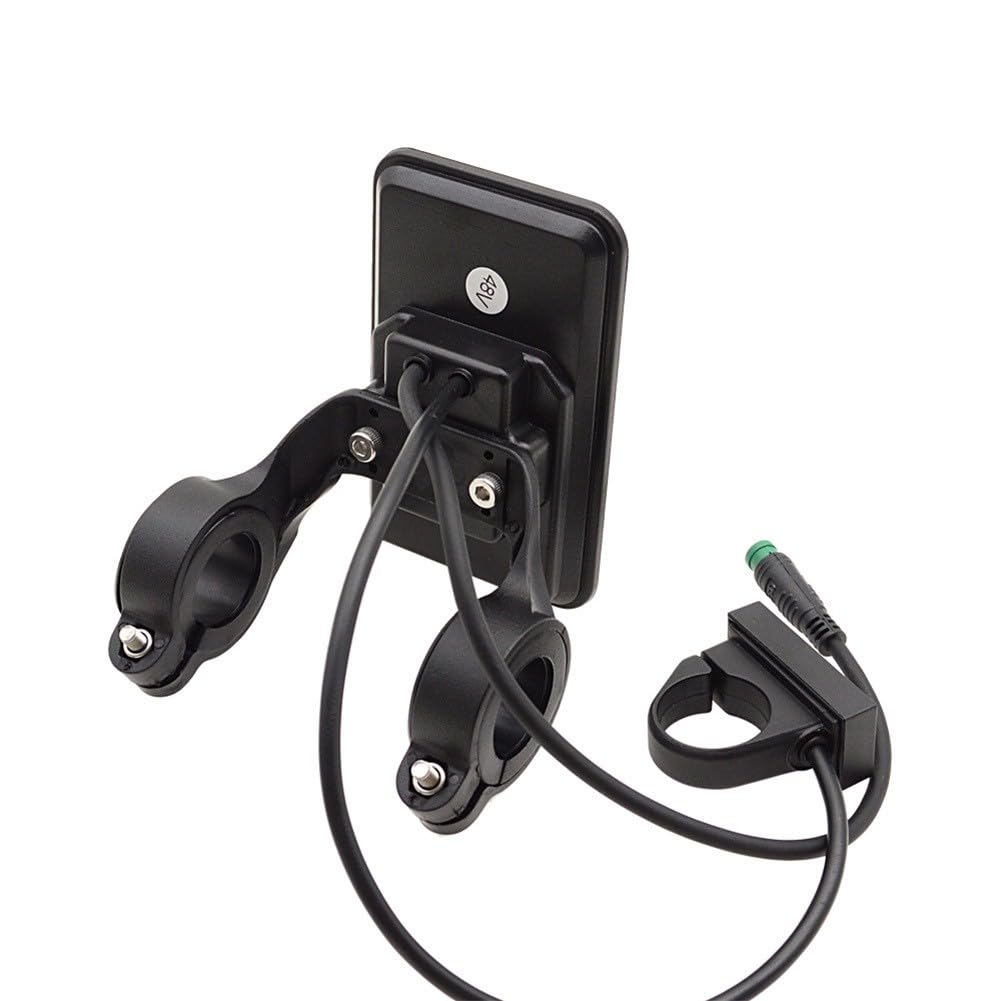 X3 Connettore a 5 pin Display LCD a colori per bici elettrica da 24 V 36 V 48 V, custodia in ABS, schermo in acrilico, adatto per manubri da 22,2 mm, 25,4 mm, 28,6 mm, nero