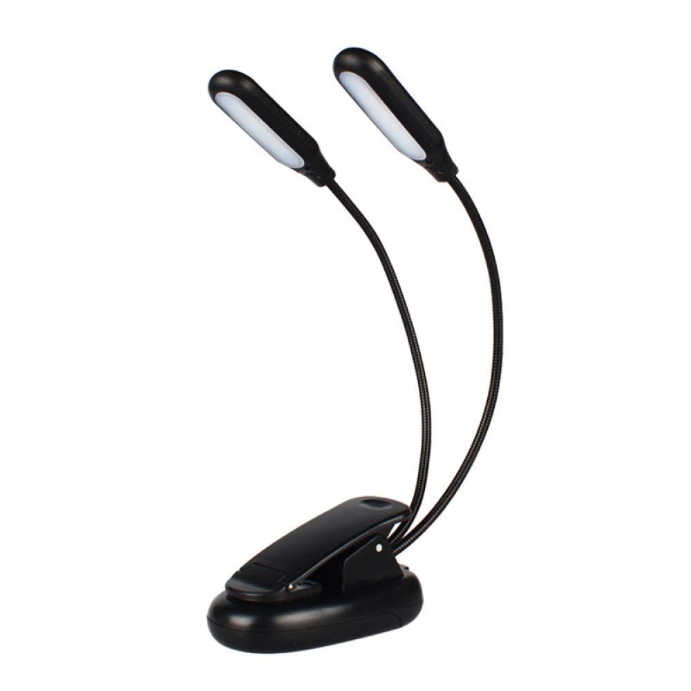 Double-Headed 10LED Lamp Book Charging Lamp (USB), Led Clip On Reading Light, with Three-Stage Dimming Mode, Warm White Light Color, Can Be Switched at Will, Book Lights That Can Be Flexibly Clipped