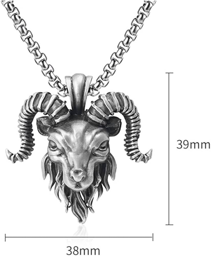 Amazon.co.jp: バイキングヴィンテージゴートペンダントネックレス