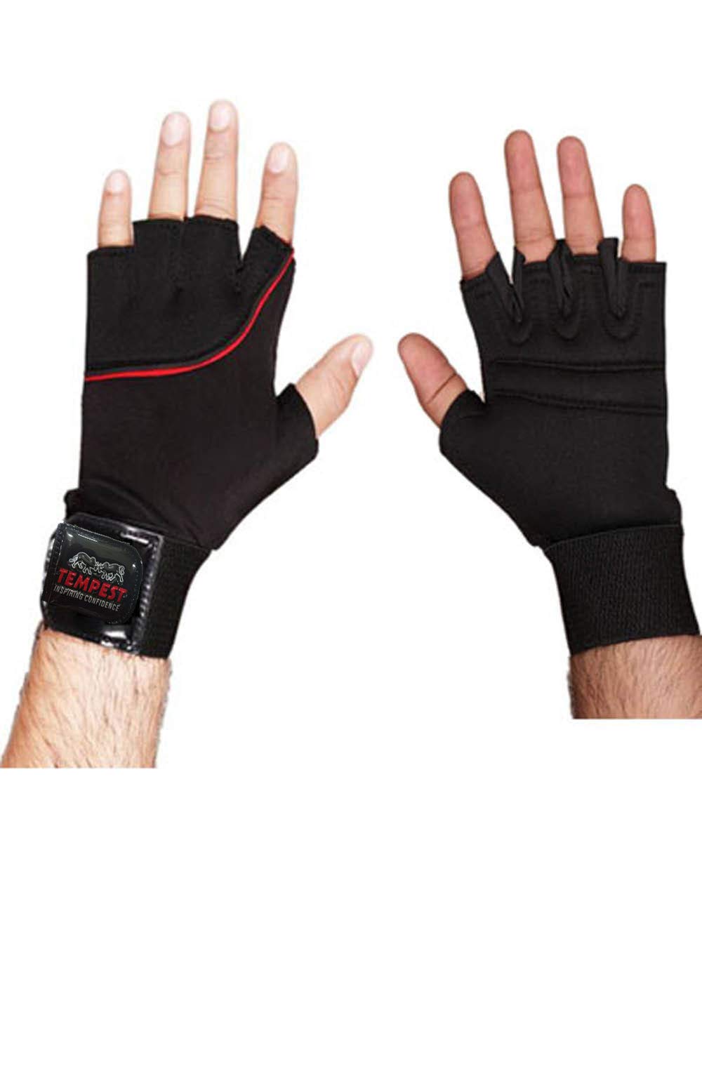 TEMPEST Neoprene Sports Gym Gloves for Men and Women with Wrist Support Band for WeightLifting and Exercise (Black, Free Size) (B07TL96KW1) Amazon Price History, Amazon Price Tracker