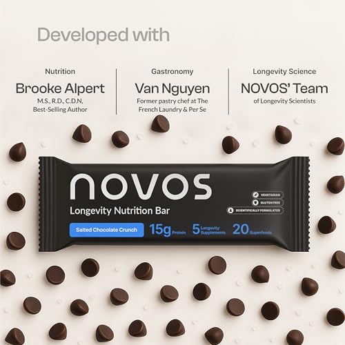 Novos Longevity Protein Bar 15g Proteína Chocolate Salado miniatura 6