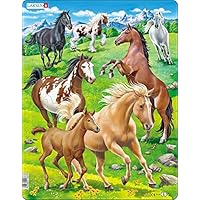 Larsen Puzzles Horses 65 Piece Children's Jigsaw Puzzle