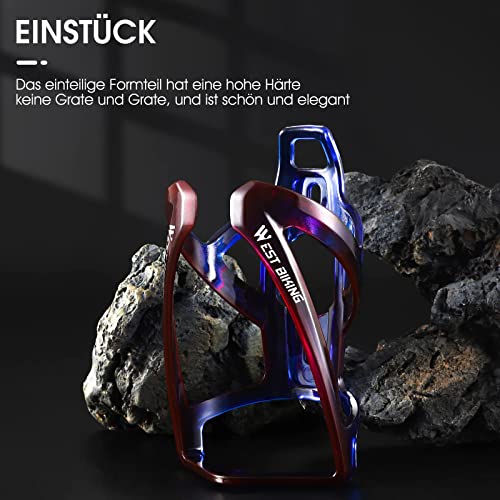 West Biking Flaschenhalter Fahrrad, langlebige ultraleichte Kunststoff Wasserflaschenhalter, leichte PC Getränkehalter für Fahrrad, Radfahren Flaschenhalter Käfige für MTB, Rennrad, Mountainbikes
