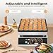 36-Hole Mini Pancake Maker, 1000W 110V Electric Non-Stick Waffle Machine, 1.88in Poffertje Maker with Adjustable Temp & Timer for Home, Bakery, Restaurant