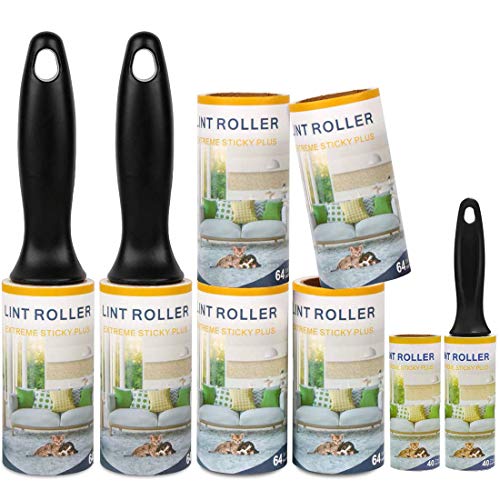 Lint Rollers Pet Hair Remover Extra Sticky Clothes Roller with Travel Mini Tape