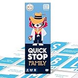 ATM Gaming QuickStop - Das Buchstaben-Duell - Familien-Edition - Kartenspiel für Kinder und Erwachsene - Schnell und Verrückt - 2 bis 7 Spieler - Kartenspiel ab 10 Jahren - Familienspiel