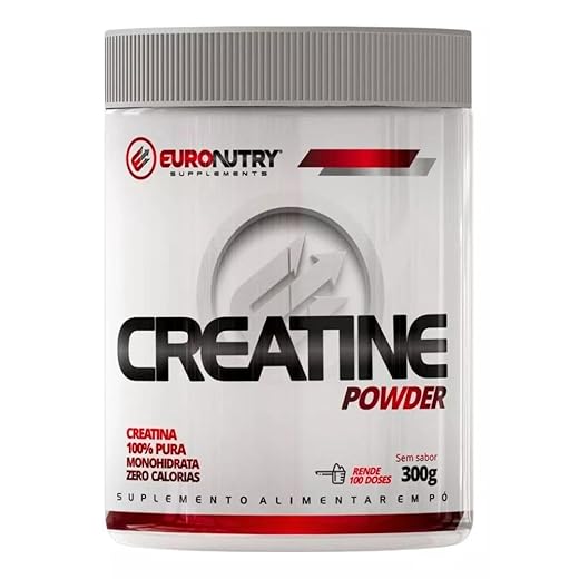 Creatina Powder 100% Pura Monohidratada 300g Euronutry | Serve 100 Doses | Mais Alto Grau de Pureza | Abenutri | Ranking Abenutri Creatinas Mais Puras
